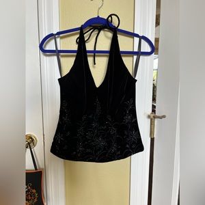 Xscape Velvet Evening Halter Top